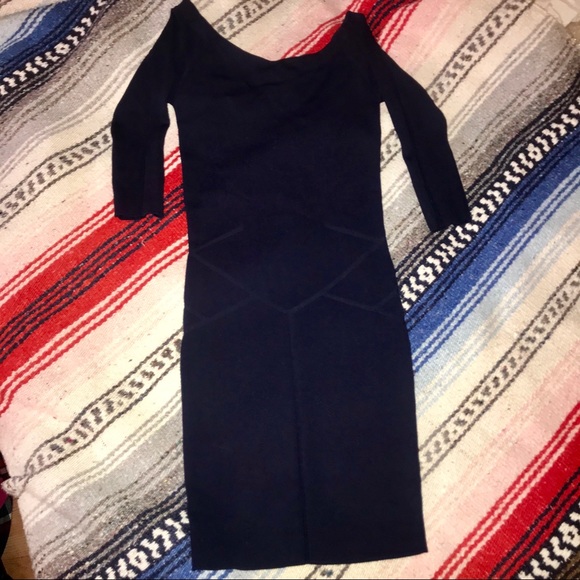 Navy form-fitting Dress - Picture 3 of 6